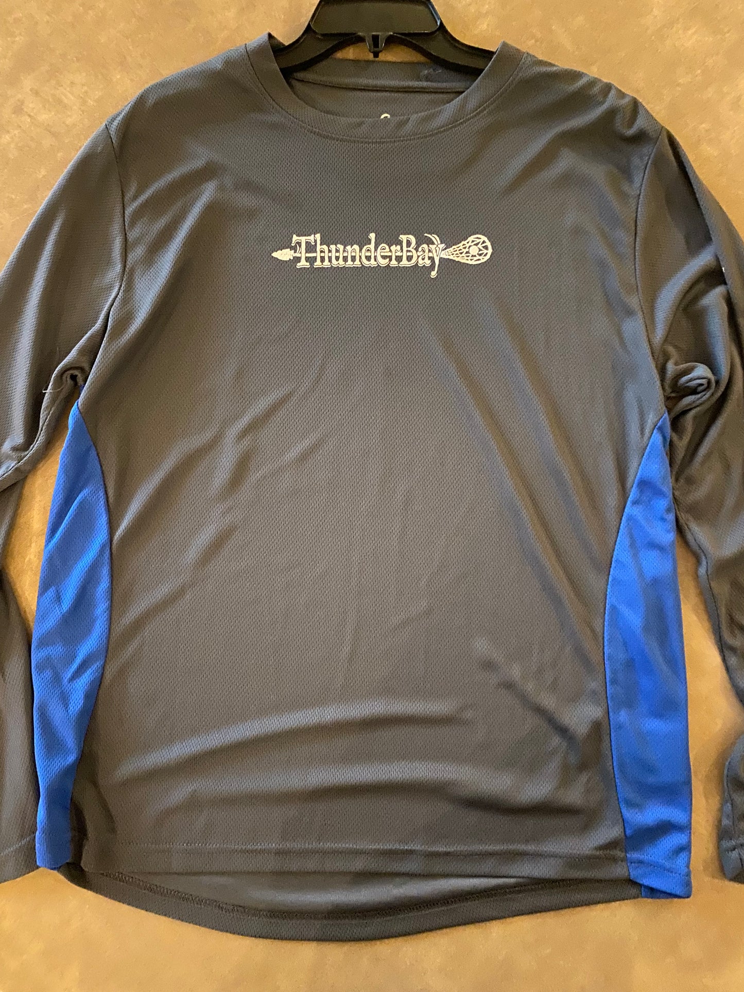 Men's Long Sleeve-Grey/Blue