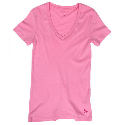 V-neck Tee - Pink