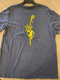 Men's Comfort Tee- Navy with Yellow